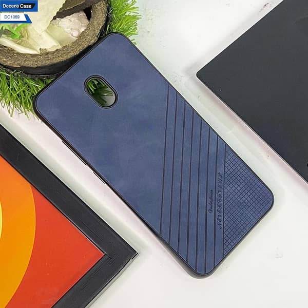 Xiaomi Redmi 8A Blue Soft Leather Feel Back Cover