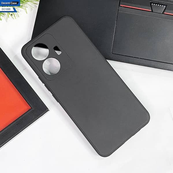 Vivo Y55 Silicone Back Cover in Black with Camera Protection