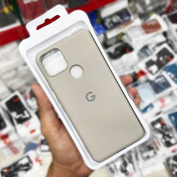 Official Silicone Case with Logo for Google Pixel 5a 5G - Gray