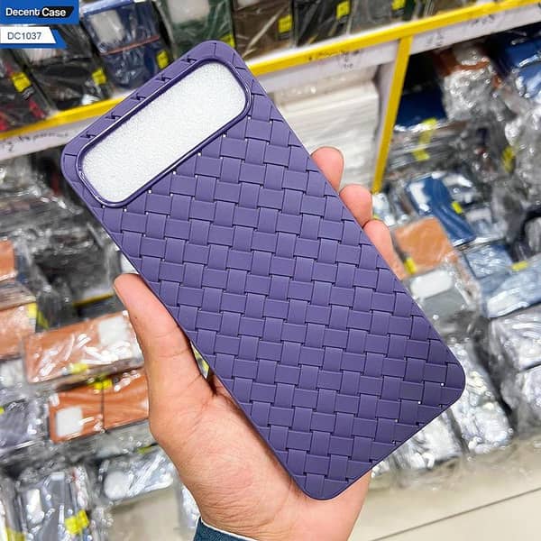 Infinix Smart 10 Plus Maroon Silicone Back Case with Woven Texture