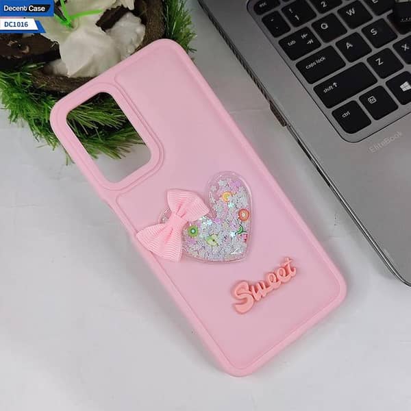 Pink 3D Love Heart Soft Case for Oppo A55 5G - Perfect for Sweet Girls