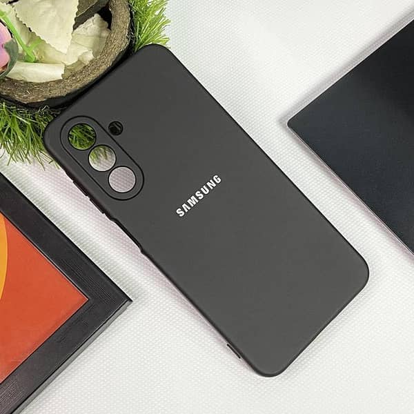Official Black Silicone Case for Samsung Galaxy A54 with Logo