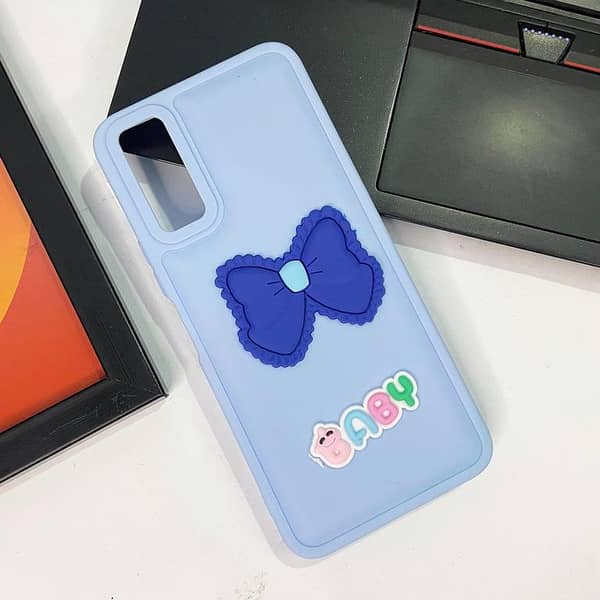 Cyan Vivo Y20a Soft Case with 3D Bow Design