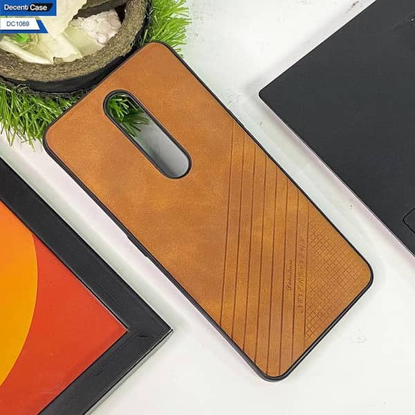 Brown Back Cover for Oppo F11 Pro - Premium Quality Soft Leather Feel
