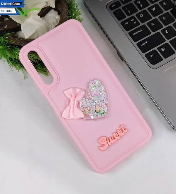Honor 9X Pro Pink Cover - 3D Love Heart Soft Case for Girls