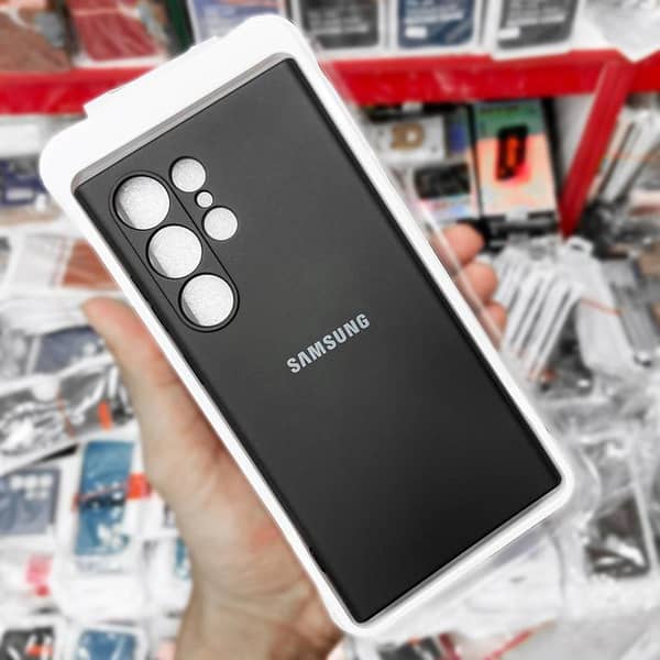 Official Silicone Case with Logo for Samsung Galaxy S24 Ultra