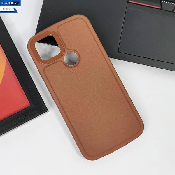 Premium Brown Leather Texture Case for Google Pixel 3 XL with Soft Borders