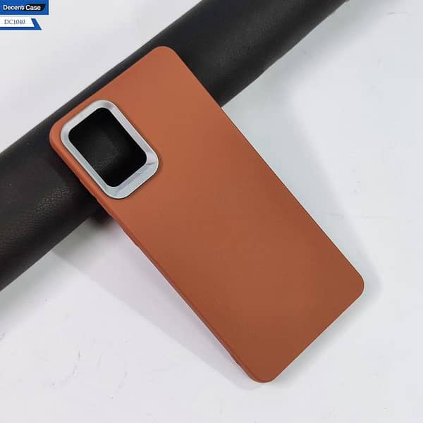Brown Samsung Galaxy A02s Case with Metal Camera Ring Protection