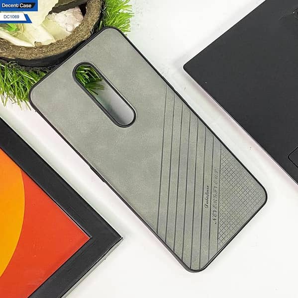 Oppo F11 Pro Gray Back Cover - Soft Leather Feel