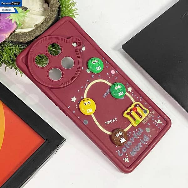 Tecno Camon 30S Soft Silicone Back Cover - Red Cartoon Design for Girls