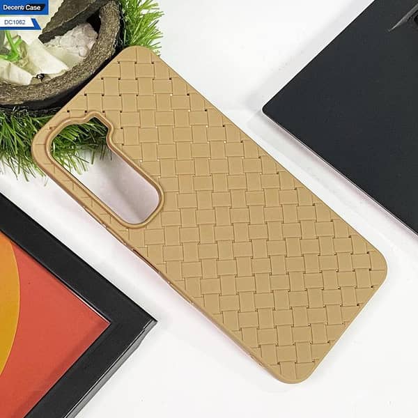 Soft Silicone Shockproof Case for Infinix Hot 60 with Premium Woven Leather Feel