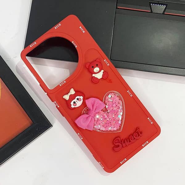 Tecno Camon 30 Red Case - Soft 3D Bow Cover for Sweet Girls