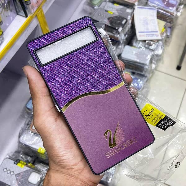 Swarovski Glitter and Crystal-Style Design Cover for Google Pixel 9 Pro - Purple