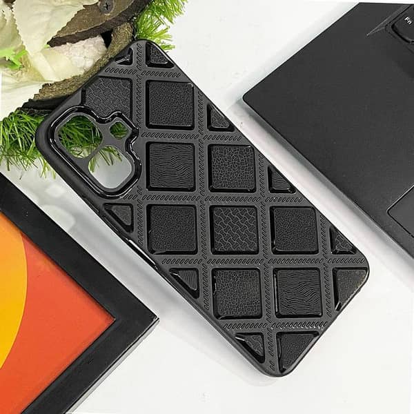 Black Back Cover for Tecno Pop 10 - Luxury Protective Case with Modern Design