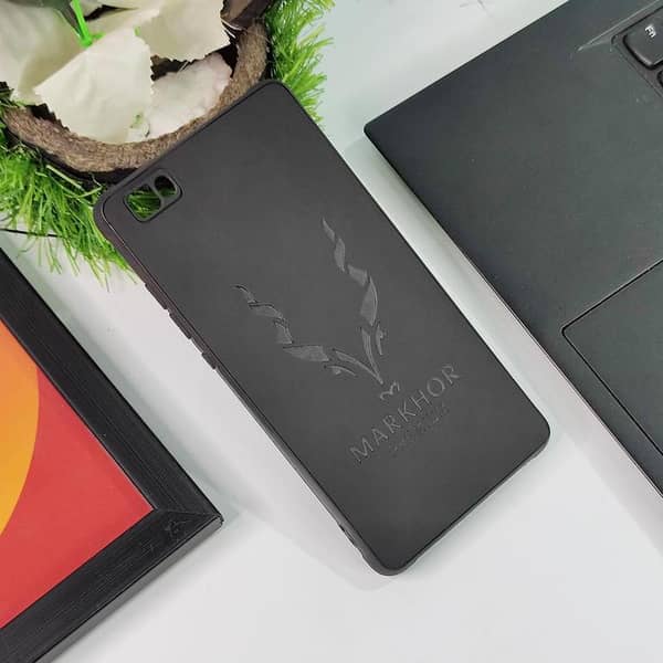 Shockproof Leather Feel Case for Huawei P8 Lite with Soft Borders - Markhor Logo