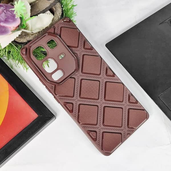 Infinix Note 50 Back Cover - Dark Brown 3D Phone Case with Camera Protection