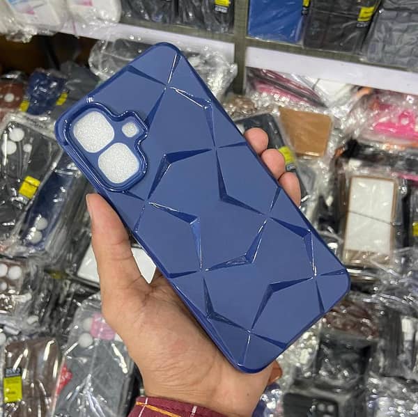 Tecno Pop 10 Blue Back Cover - High-Quality Phone Case with Camera Protection