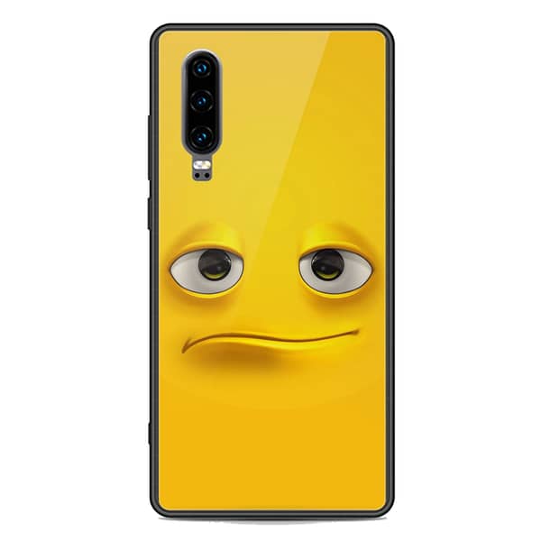 Huawei P30 Premium Printed Glass Phone Case with Soft Border