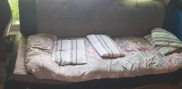 1-king size Bed 2-single bed 3-7 seater sofa set