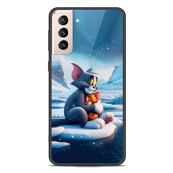 Samsung Galaxy S21 FE 5G Premium Printed Glass Phone Case with Soft Border