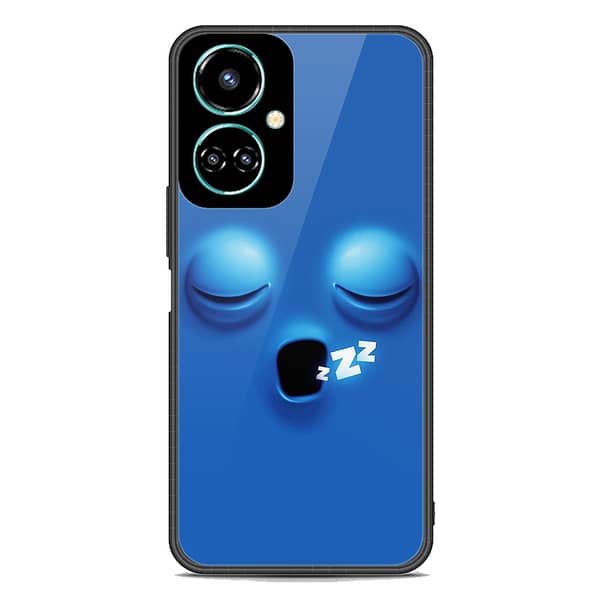 Tecno Camon 19 Pro Printed Glass Phone Case with Soft Border