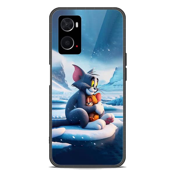 Oppo A96 4G Premium Printed Glass Phone Case with Soft Border
