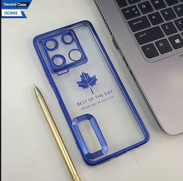 Soft Silicone Case for Infinix Note 30 Pro with Chrome Logo and Electroplating Borders