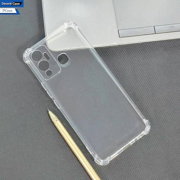 Silicone Clear Case with 4D Design for Infinix Hot 12 Play - Soft Camera Protection