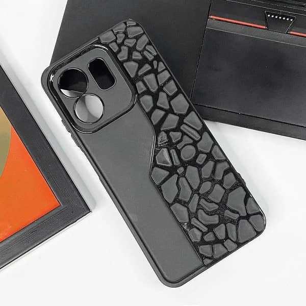 Infinix Smart 9 HD Smartphone Case - Black Stone Pattern Cover