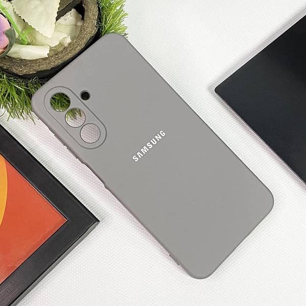 Official Samsung Galaxy A56 Silicone Case - Gray - Premium Quality with Logo
