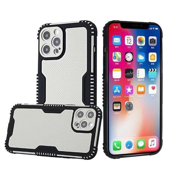 Black Non-slip Grip Shockproof Case for iPhone 12 Pro Max