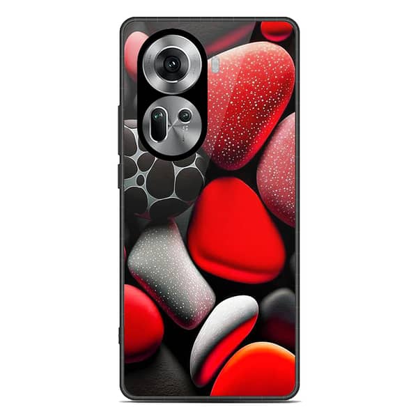 Oppo Reno 11 Premium Printed Glass Phone Case with Soft Border
