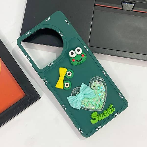 Tecno Camon 30 Green Cover - Soft Case with 3D Bow for Sweet Girls