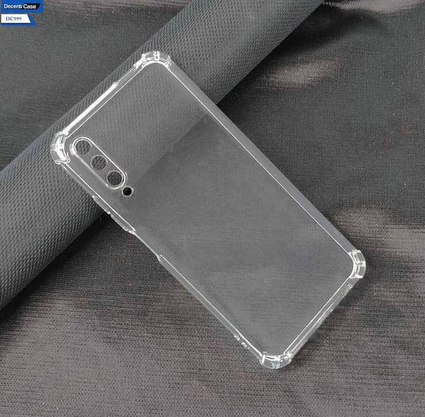 Soft Silicone Transparent Case with Camera Protection for Huawei Y9s