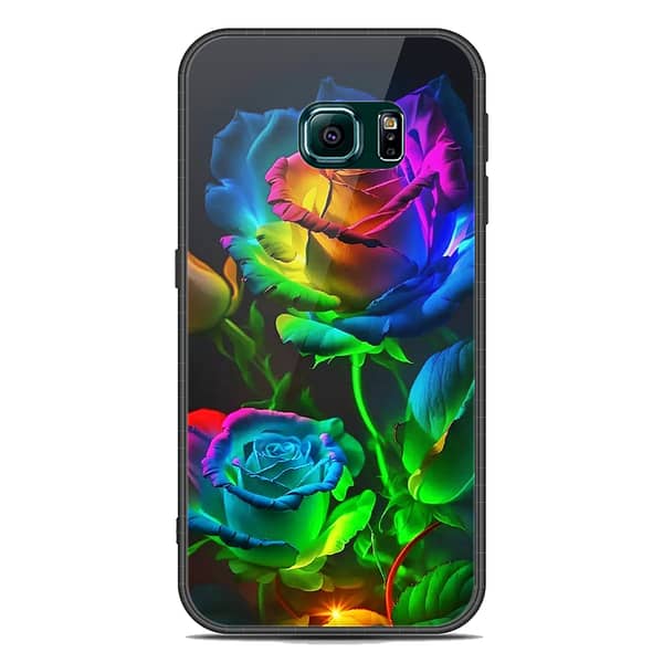 Premium Printed Glass Phone Case with Soft Border for Samsung Galaxy S6 Edge Plus