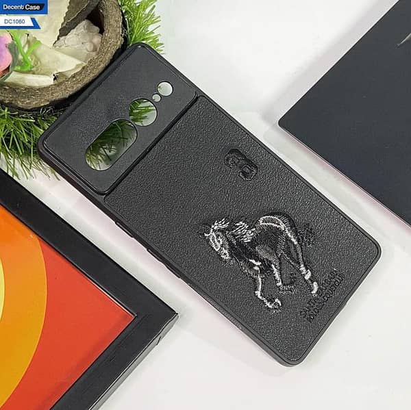 Premium Leather Polo Back Case for Google Pixel 6 - Black