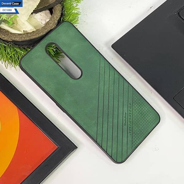Oppo F11 Pro Green Back Cover - Premium Quality Soft Leather Feel
