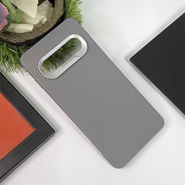 Samsung Galaxy S10 Plus Gray Cover with Metal Camera Ring Protection