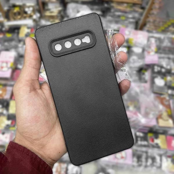 Classic Leather Texture Case for Samsung Galaxy S10 Plus - Black