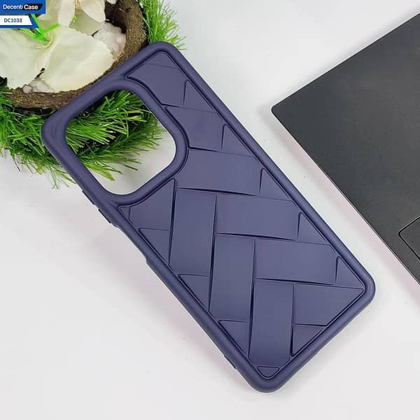Blue Silicone Back Case with Flex Waves Pattern for Oppo A3 5G