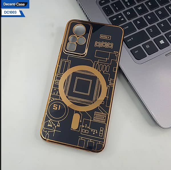 Infinix Zero X Pro Circuit Diagram Back Cover - Golden Design