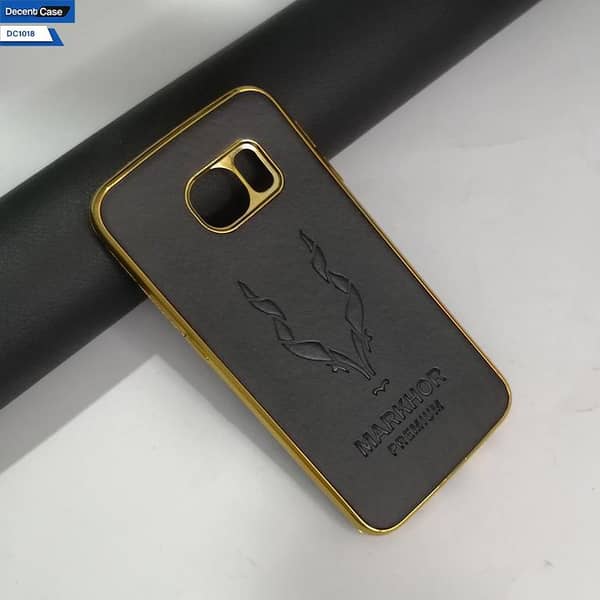 Markhor Golden Edge Case for Samsung Galaxy S6 Edge with Soft Borders