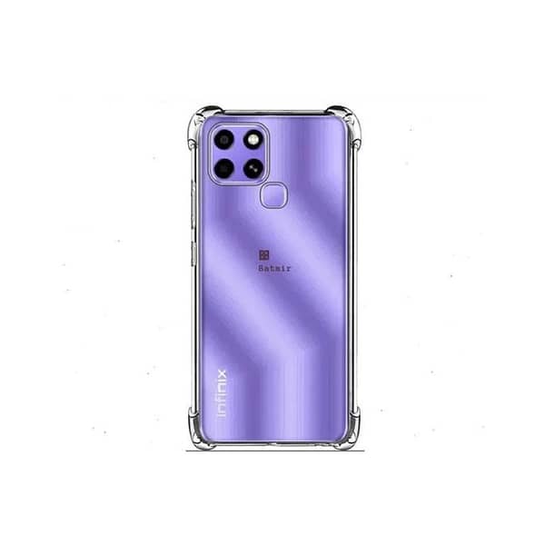 Soft Silicone Clear Case for Infinix Smart 6 with Electroplated Borders