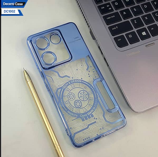 Soft Silicone Case for Tecno Camon 20 with Electroplating Borders and Chrome Logo Hole