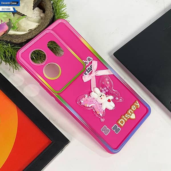 Infinix Zero 30 Rose Red Back Cover with 3D Charms - Kawaii Design Shockproof Phone Case for Girls