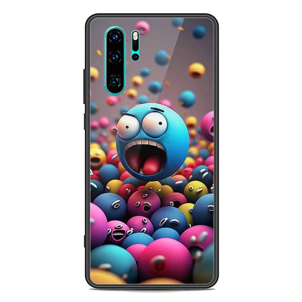 Premium Printed Glass Phone Case with Soft Border for Huawei P40 Lite
