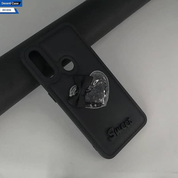 Oppo A8 Soft Silicone Case with 3D Love Heart and Bow Design