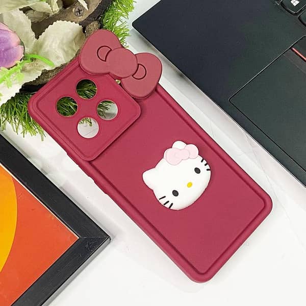 Red 3D Charms Kawaii Design Shockproof Phone Case for Tecno Spark 30 Pro