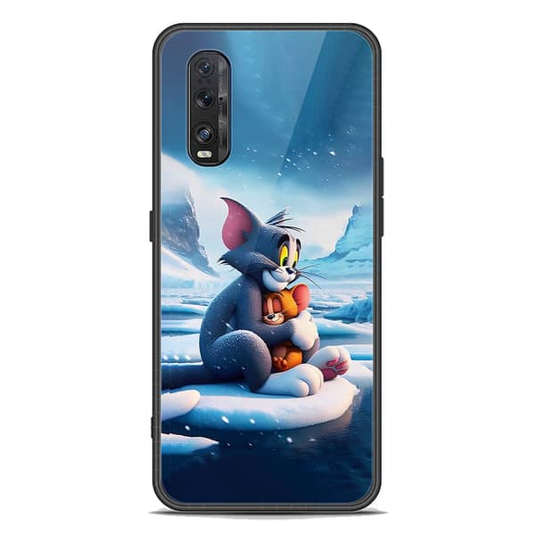 Oppo Find X2 Premium Printed Glass Phone Case with Soft Border