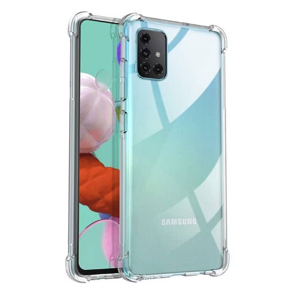 Soft Bumper Shock-Proof Glass Case for Samsung Galaxy A50s with Premium Print